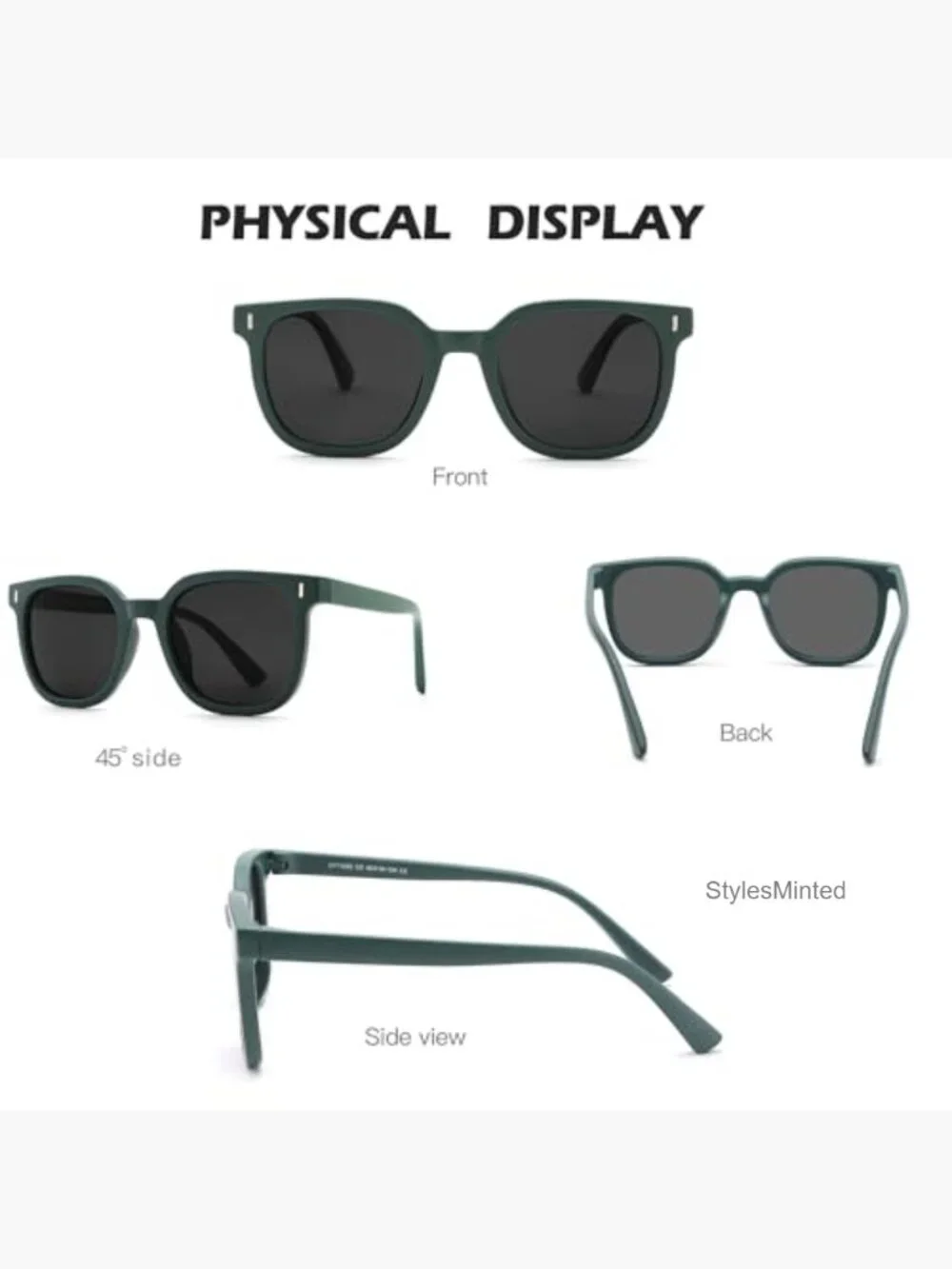 TPEE Rubber Flexible Square Shades Toddler Age 3-10